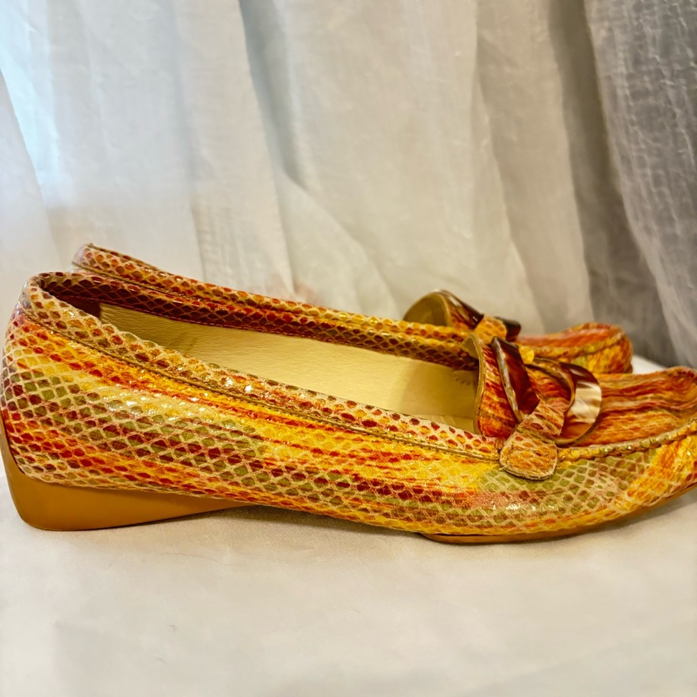 Stuart Weitzman Ombr Colored Python-Textured Flat… - image 2